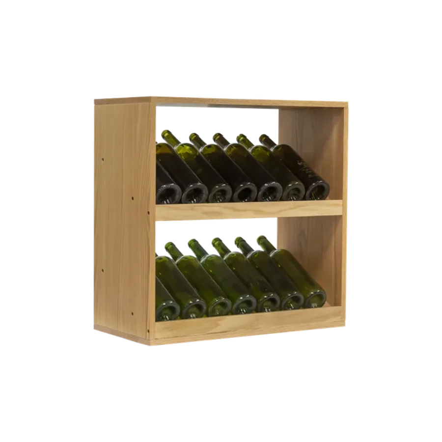 mQuvée vinställ 60x60x30 cm Label-view med synliga etiketter