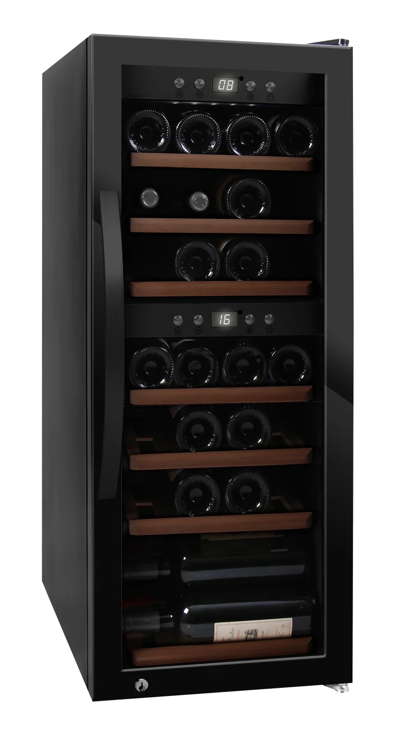 mQuvée WineExpert 38 — fristående vinkyl med två zoner